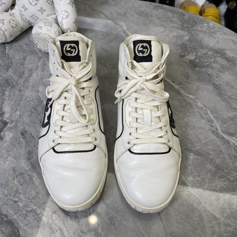 Gucci Gucci High-Top Lace-Up Classic Fashion Sneakers 0079 Size US 9.5 / EU 42-43 - 2 Thumbnail