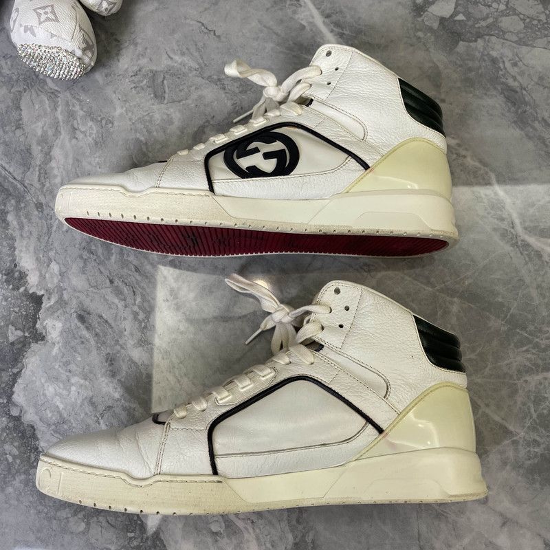 Gucci Gucci High-Top Lace-Up Classic Fashion Sneakers 0079 Size US 9.5 / EU 42-43 - 20 Thumbnail