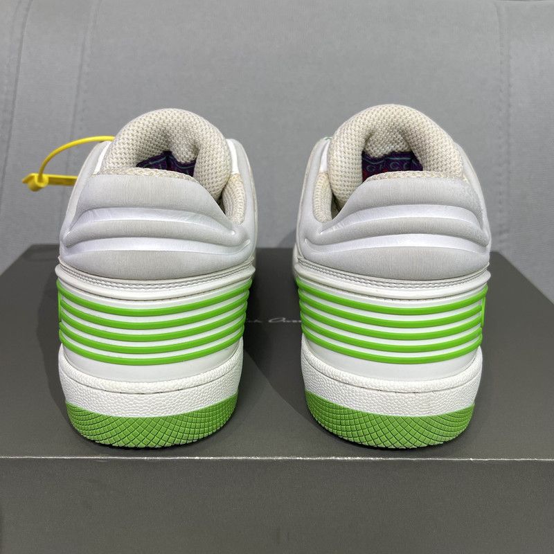 Gucci Gucci Low-Top Fashion Sneakers in White and Green 0079 Size US 6.5 / EU 39-40 - 3 Thumbnail