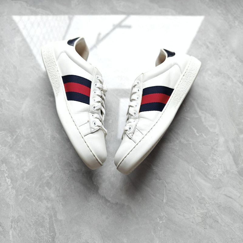 Gucci Gucci Classic Ace Low Top Sneakers for Men 0079 Size US 8 / EU 41 - 11 Thumbnail