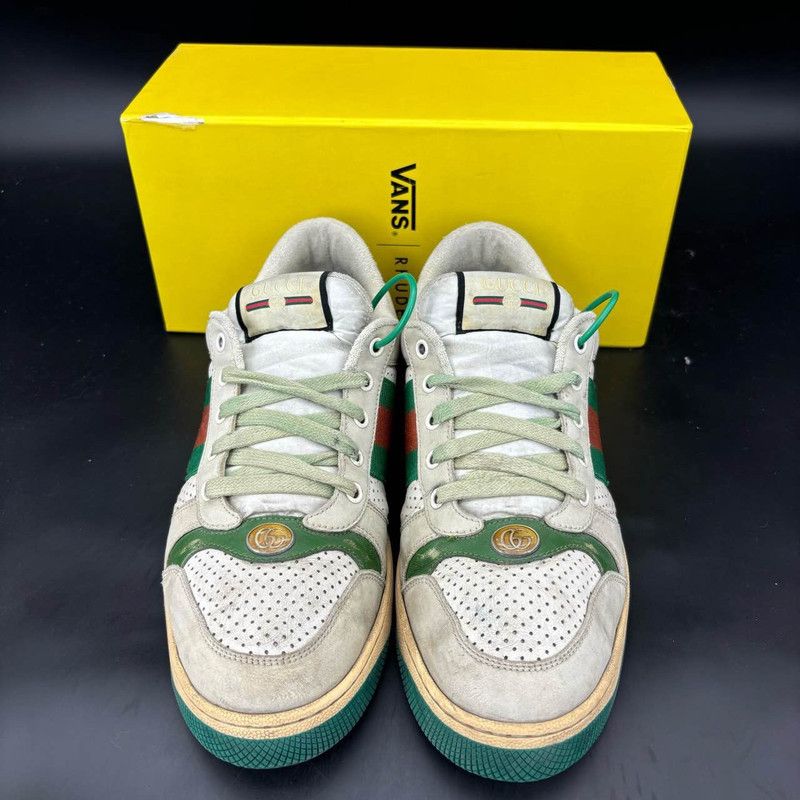 Gucci Gucci Screener Vintage Leather Sneakers for Men 0079 Size US 10.5 / EU 43-44 - 2 Thumbnail