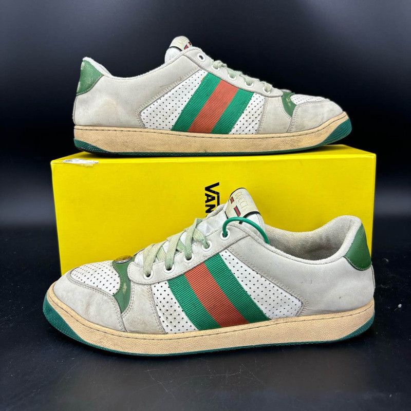 Gucci Gucci Screener Vintage Leather Sneakers for Men 0079 Size US 10.5 / EU 43-44 - 6 Thumbnail