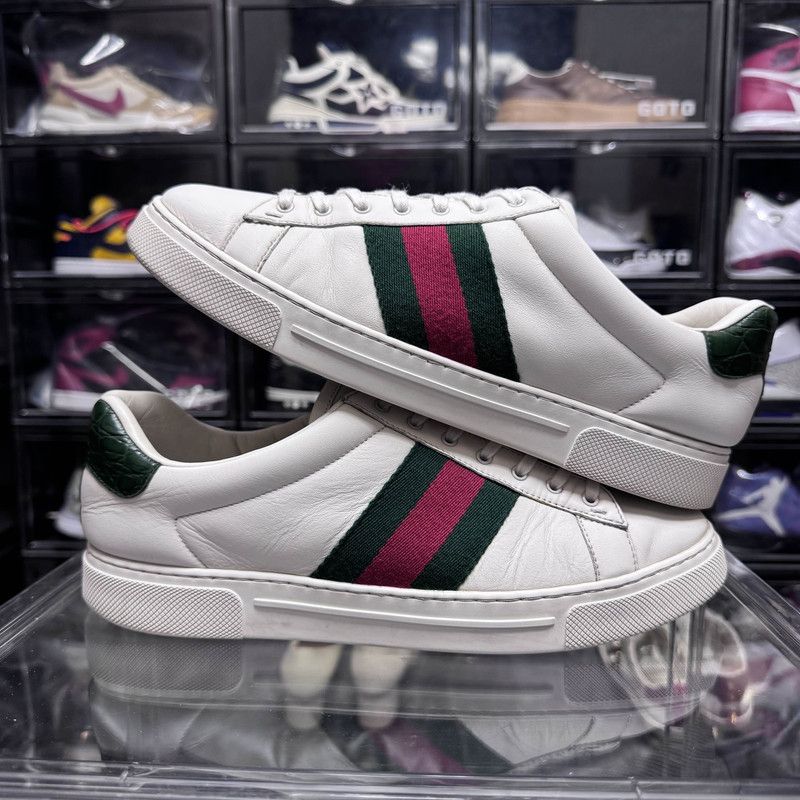 Gucci Gucci Ace Leather Low Top Sneakers for Men 0079 Size US 9.5 / EU 42-43 - 6 Thumbnail