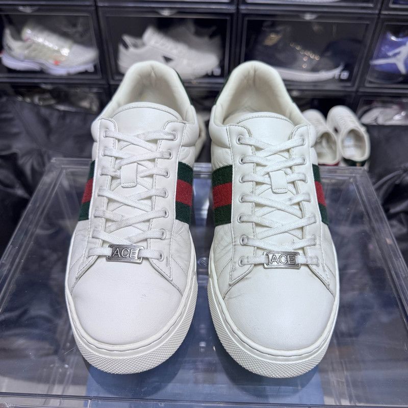 Gucci Gucci Ace Leather Low Top Sneakers for Men 0079 Size US 9.5 / EU 42-43 - 2 Thumbnail