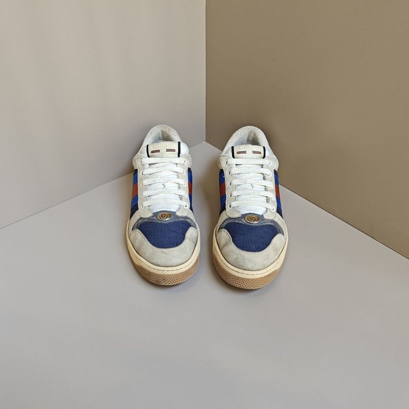 Gucci Gucci Screener Low-Top Sneakers in Gray and White 0079 Size US 8.5 / EU 41-42 - 2 Thumbnail
