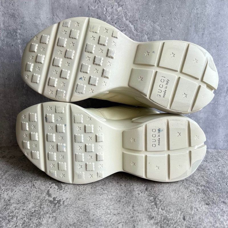 Gucci Gucci Rhyton Logo Dad Sneakers in Ivory White 0079 Size US 8 / EU 41 - 4 Thumbnail
