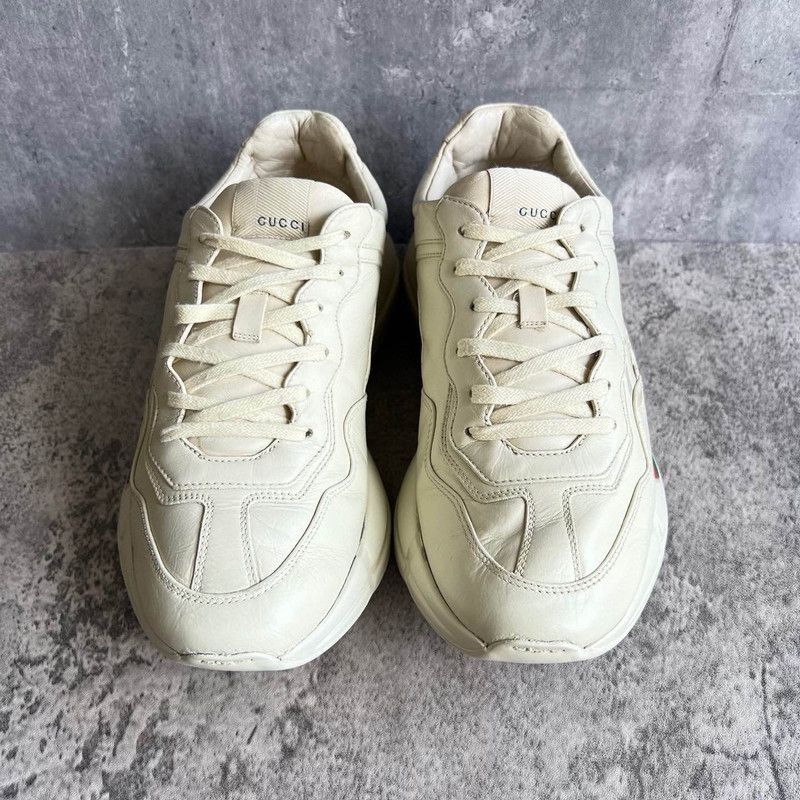 Gucci Gucci Rhyton Logo Dad Sneakers in Ivory White 0079 Size US 8 / EU 41 - 2 Thumbnail