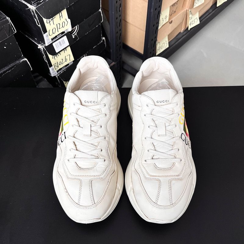 Gucci Gucci Rhyton Logo Cream Dad Sneakers 0079 Size US 10.5 / EU 43-44 - 2 Thumbnail
