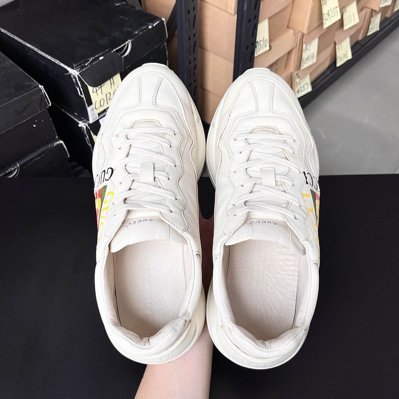 Gucci Gucci Rhyton Logo Cream Dad Sneakers 0079 Size US 10.5 / EU 43-44 - 15 Thumbnail
