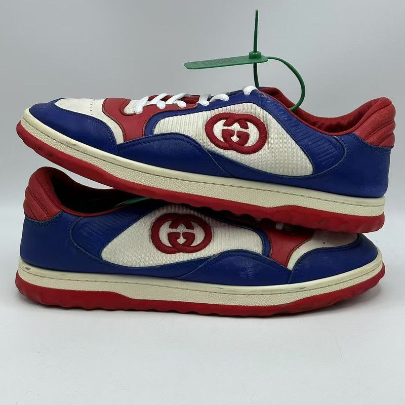 Gucci Gucci MAC80 Casual Low-Top Sneakers Blue Red 0079 Size US 8 / EU 41 - 6 Thumbnail