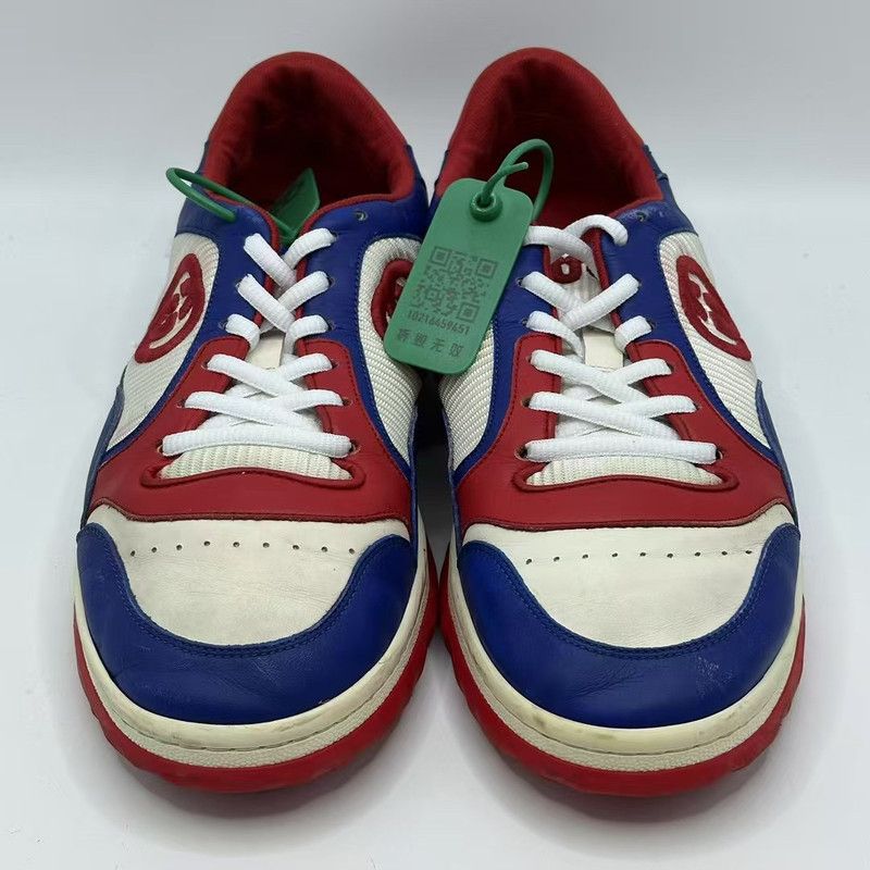 Gucci Gucci MAC80 Casual Low-Top Sneakers Blue Red 0079 Size US 8 / EU 41 - 2 Thumbnail