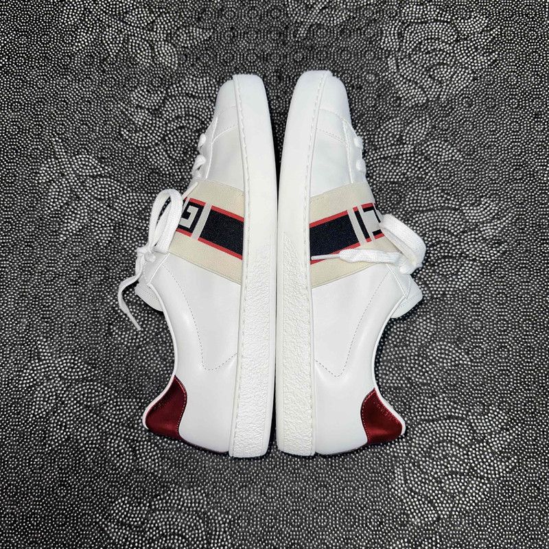 Gucci Gucci Ace White Fashion Sneakers for Men 0079 Size US 8 / EU 41 - 7 Thumbnail