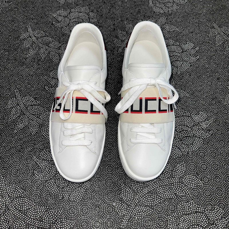Gucci Gucci Ace White Fashion Sneakers for Men 0079 Size US 8 / EU 41 - 2 Thumbnail