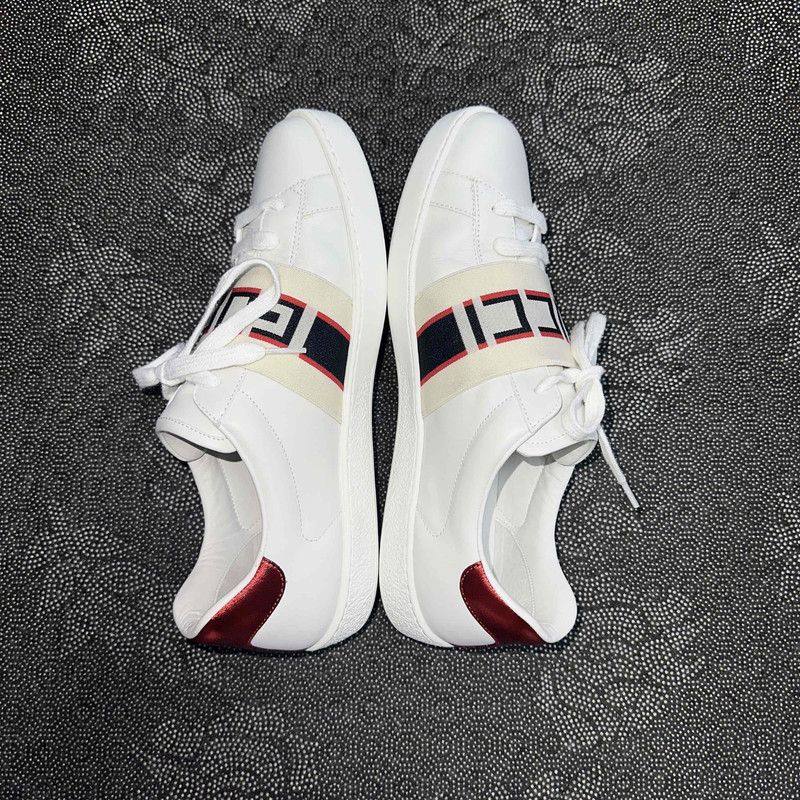 Gucci Gucci Ace White Fashion Sneakers for Men 0079 Size US 8 / EU 41 - 6 Thumbnail