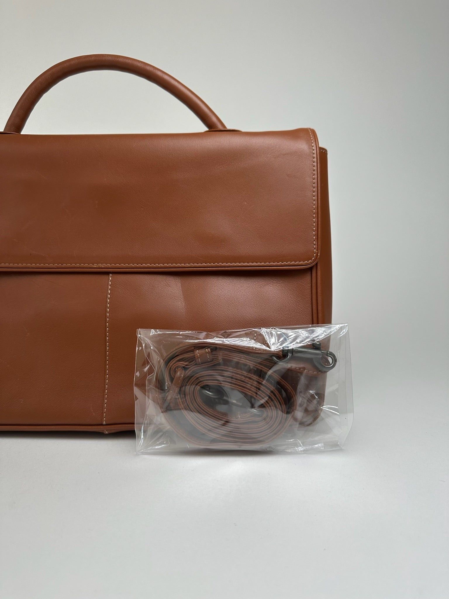 Issey Miyake Vintage 2way leather bag brown Size ONE SIZE - 4 Thumbnail