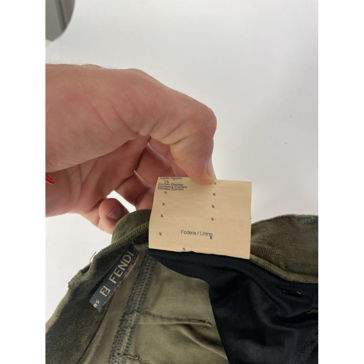 Fendi Khaki Suede Trouser Size 27" / US 4 / IT 40 - 5 Thumbnail