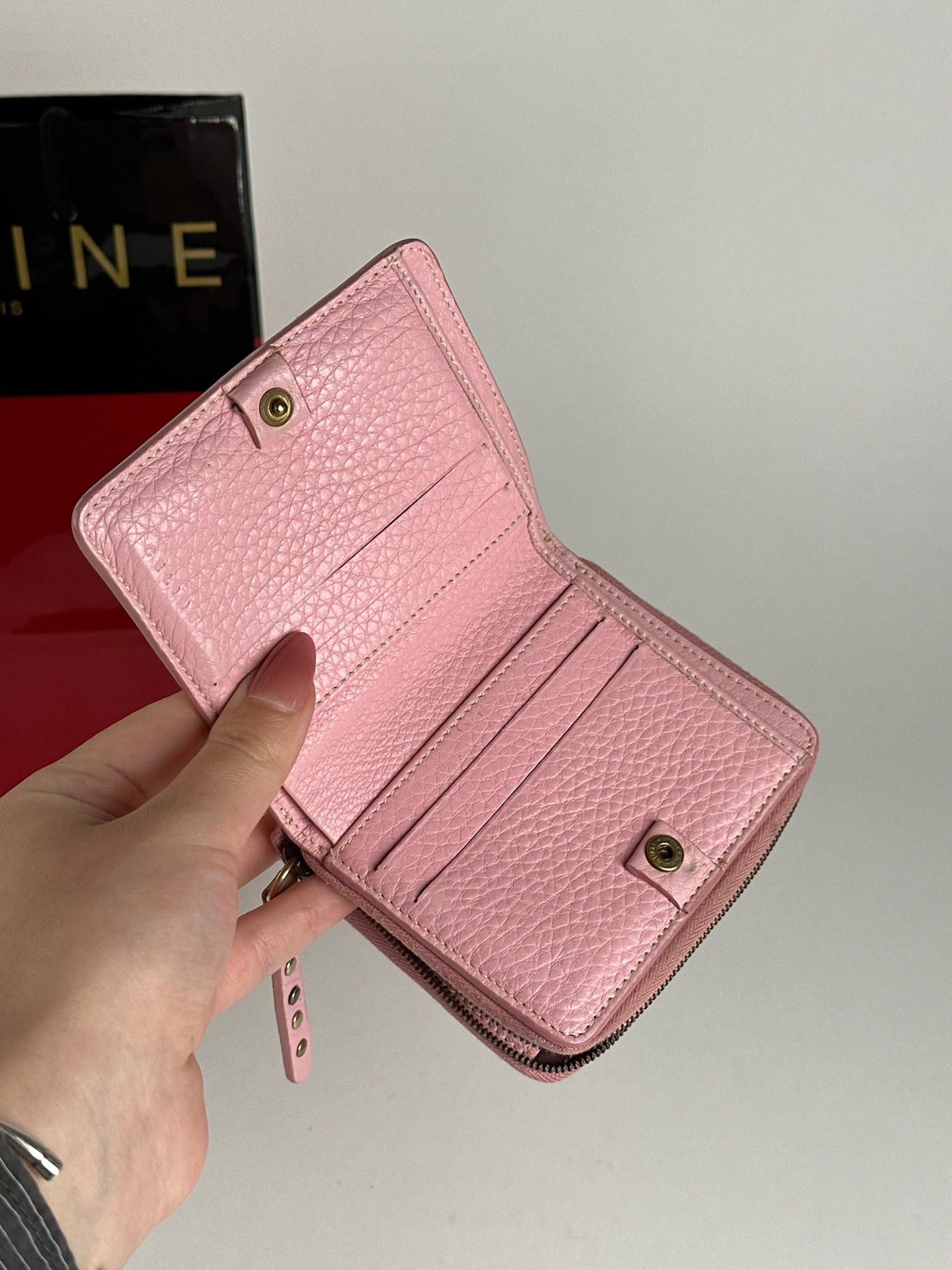 Celine Vintage Paris Leather wallet pink Size ONE SIZE - 10 Thumbnail