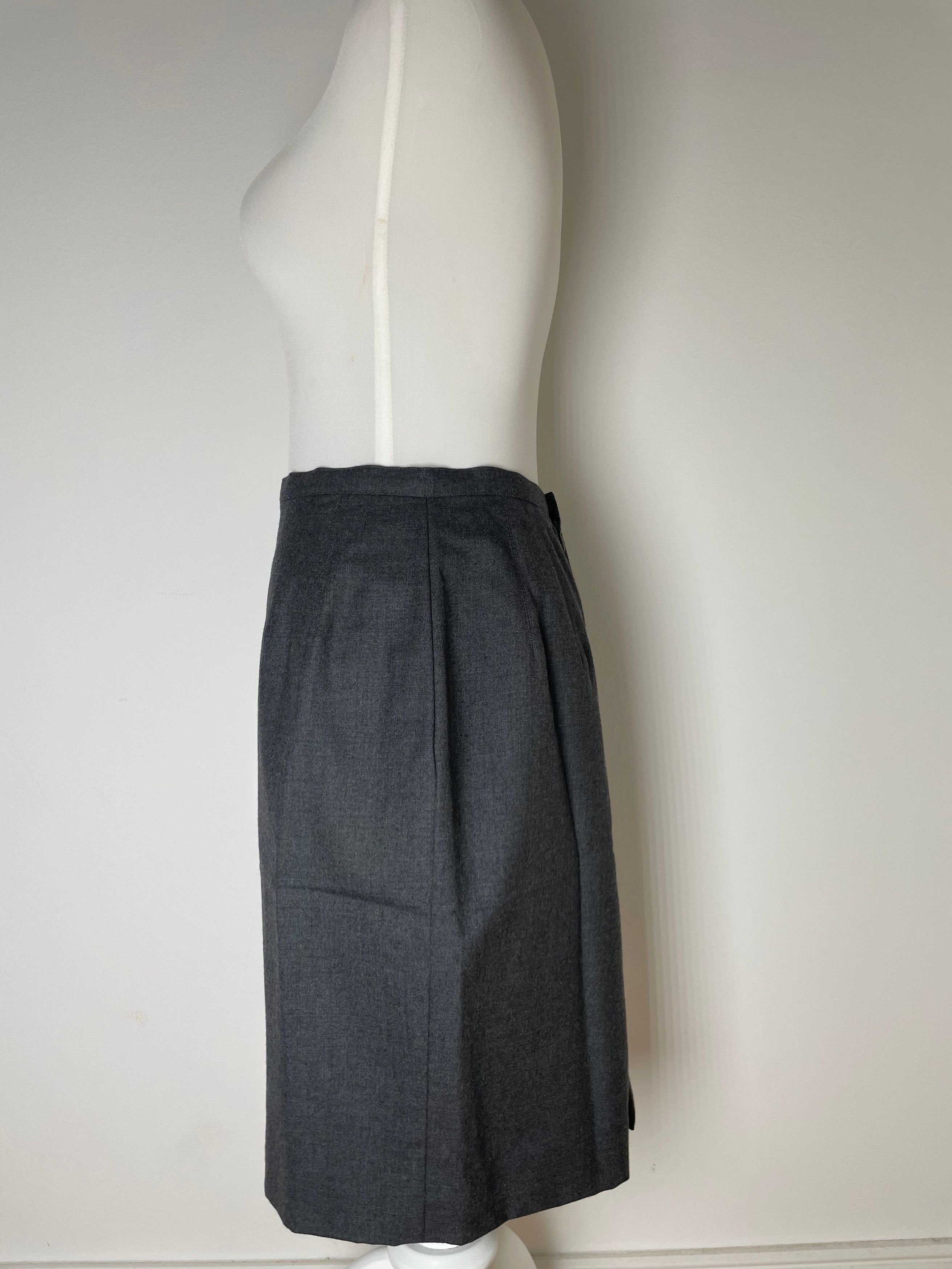 Dior Vintage Wool Skirt Grey 38/M Size 30" / US 8 / IT 44 - 12 Thumbnail