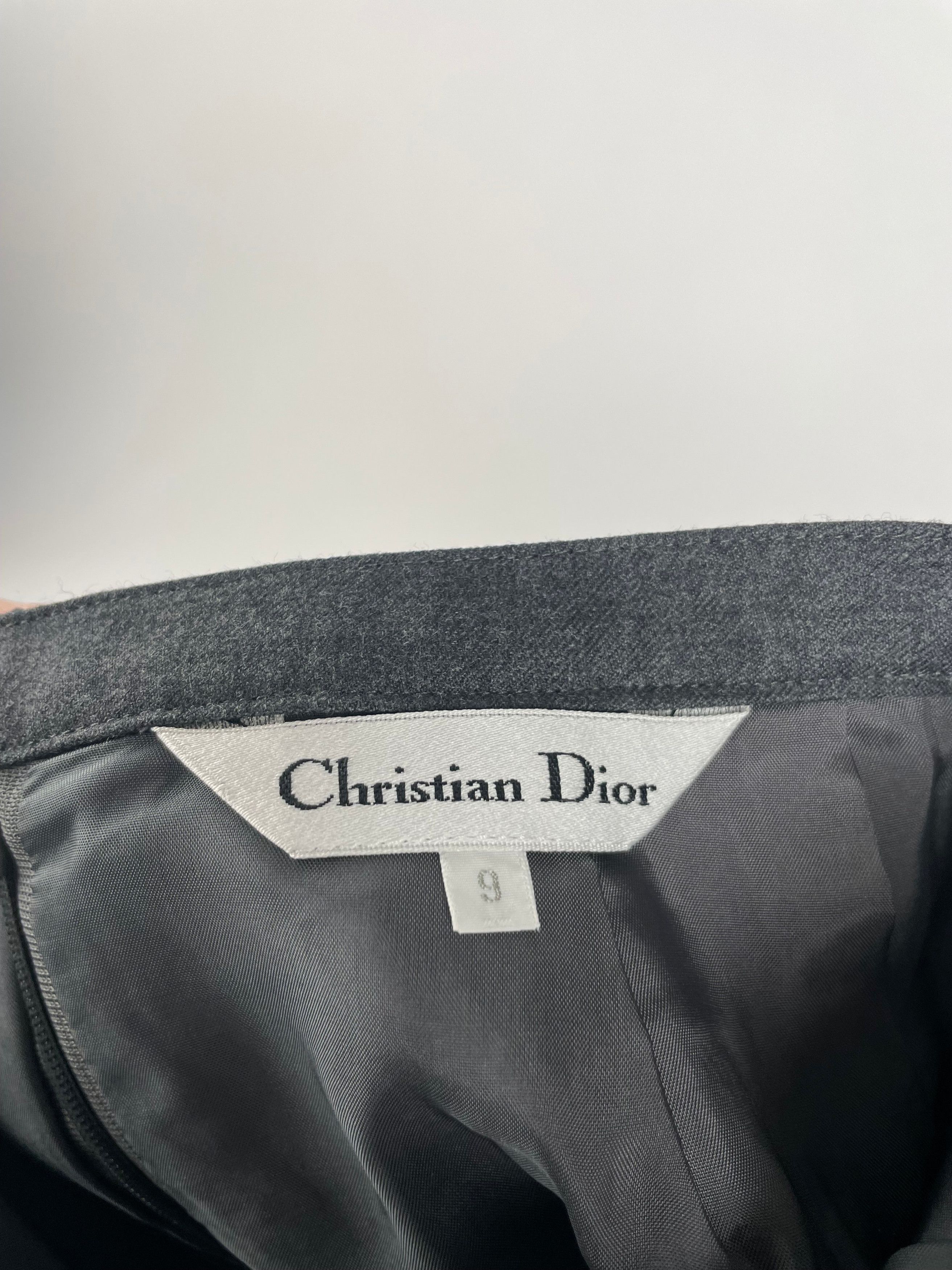 Dior Vintage Wool Skirt Grey 38/M Size 30" / US 8 / IT 44 - 4 Thumbnail