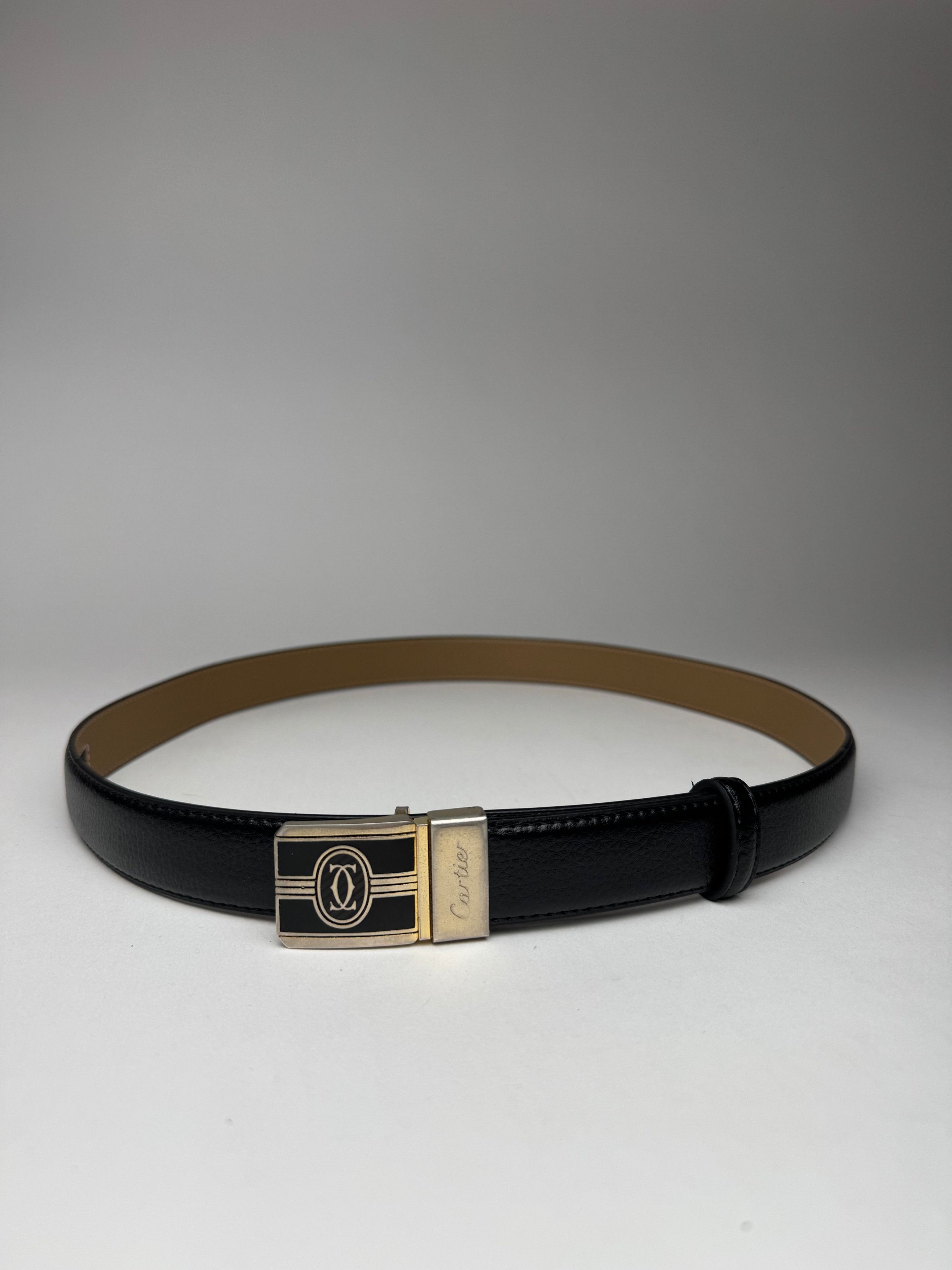 Cartier Vintage Leather Belt black Size ONE SIZE - 4 Thumbnail