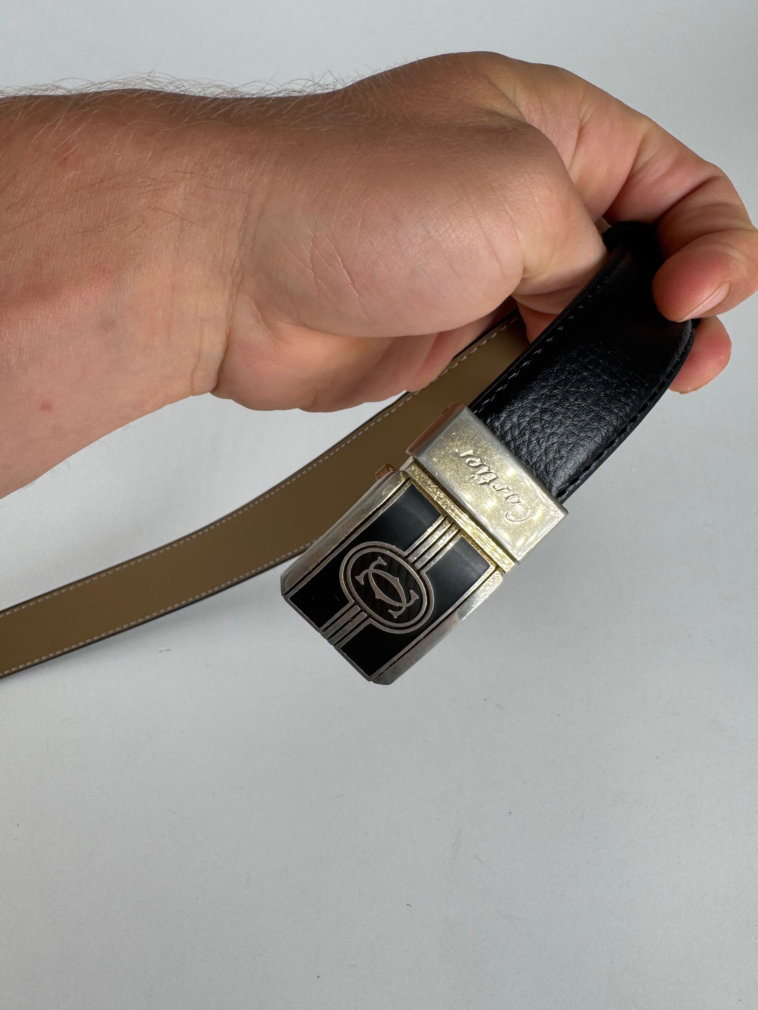 Cartier Vintage Leather Belt black Size ONE SIZE - 5 Thumbnail