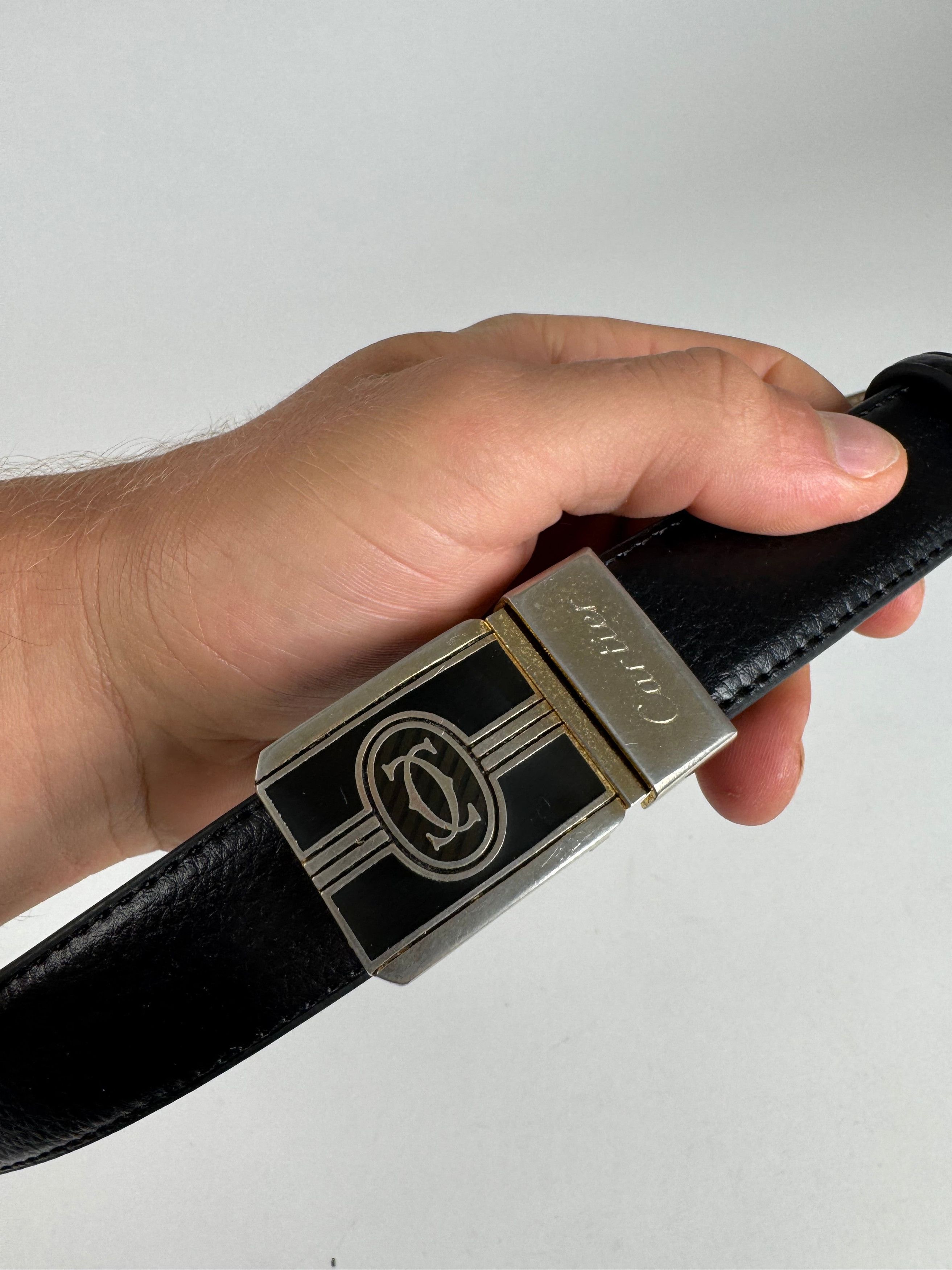 Cartier Vintage Leather Belt black Size ONE SIZE - 7 Thumbnail
