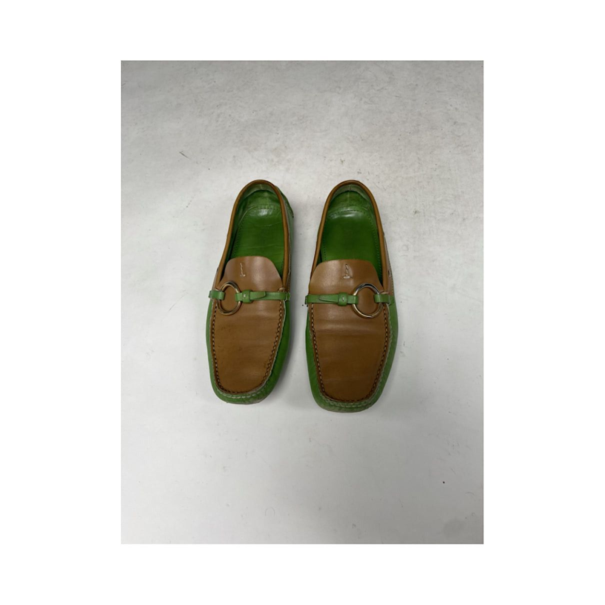 Prada Monolith Green Leather Flat Size US 5 / IT 35 - 5 Thumbnail