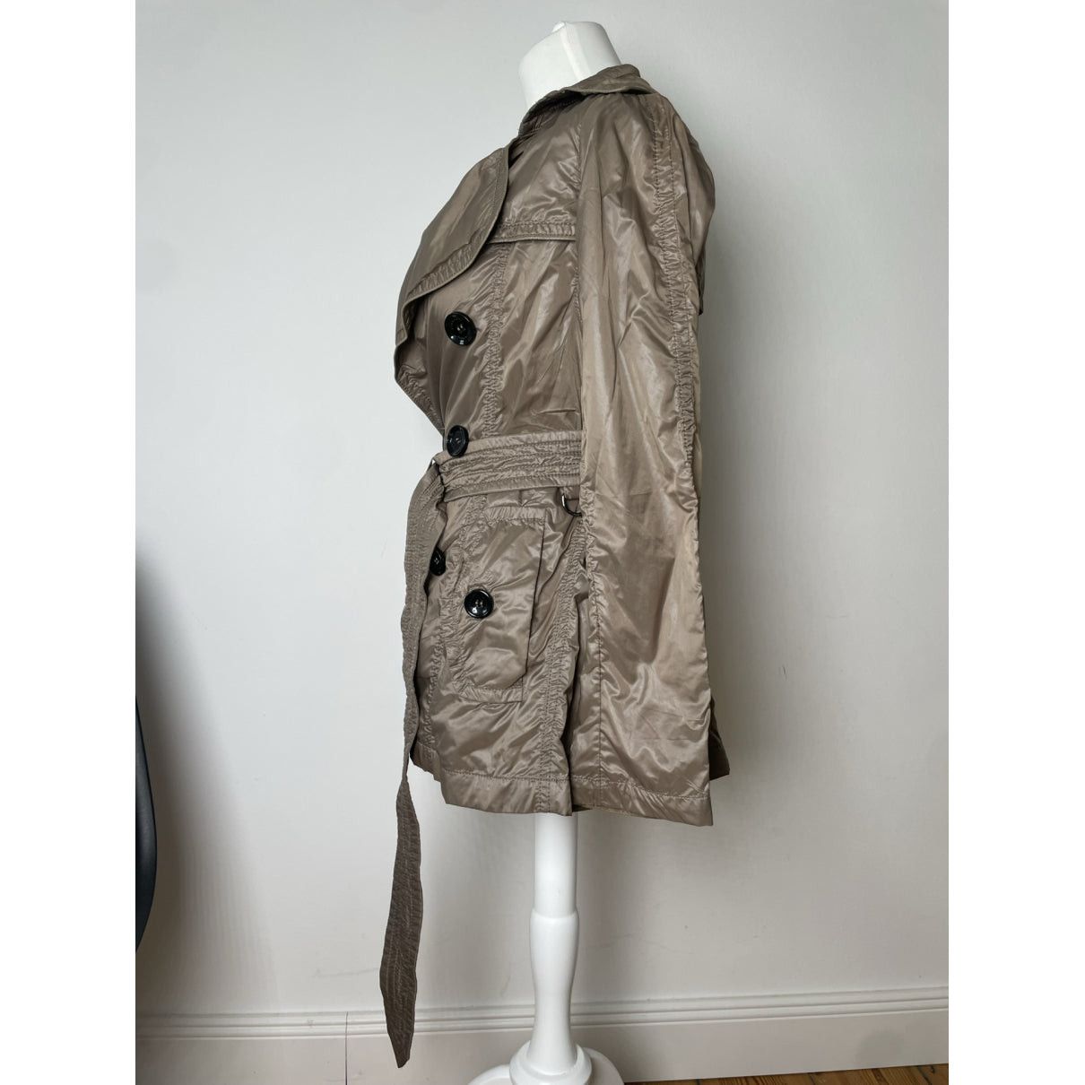 Burberry Waterloo Grey Polyester Trench Coat Size S / US 4 / IT 40 - 3 Thumbnail