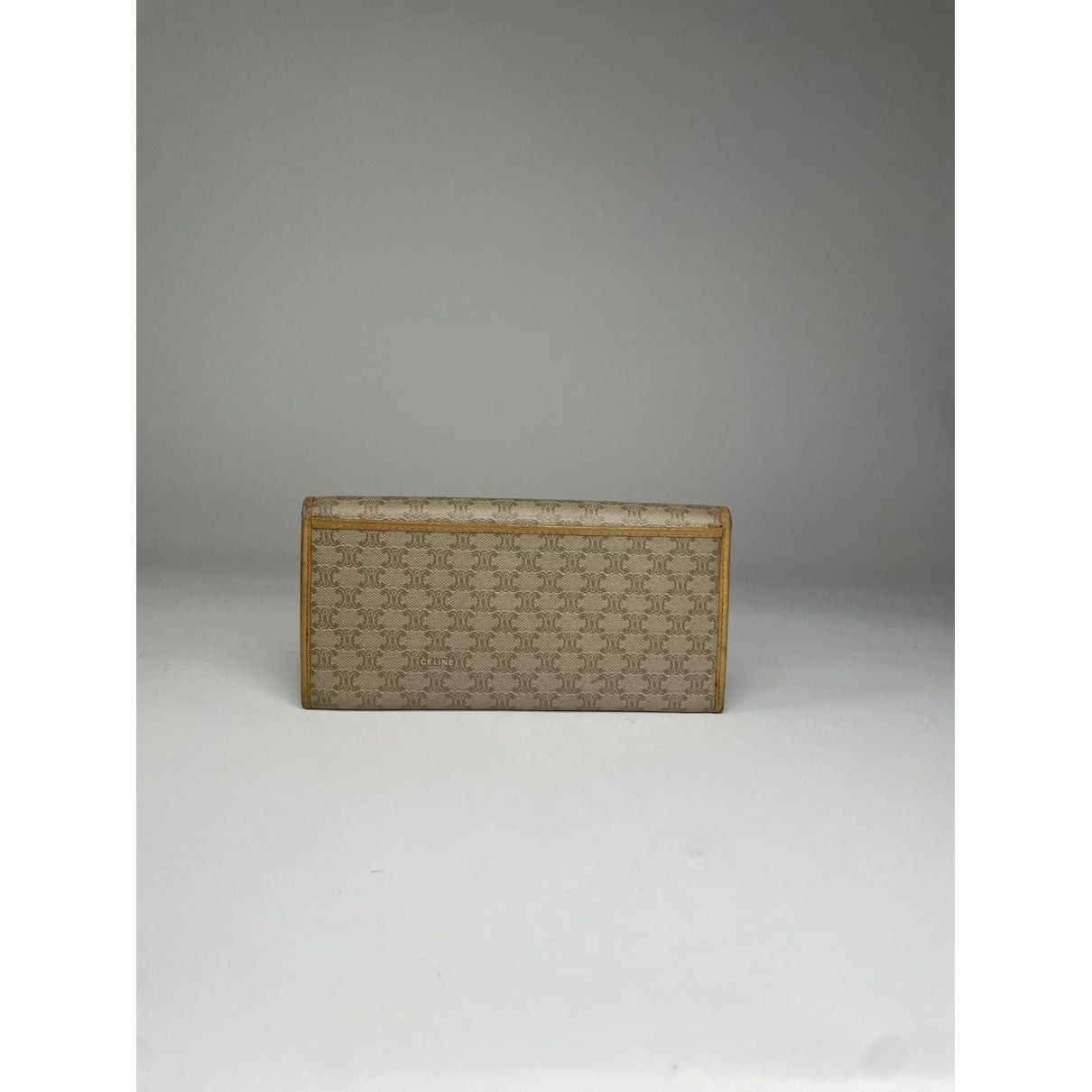 Celine Triomphe Vintage Beige Leather Wallet Size ONE SIZE - 2 Thumbnail