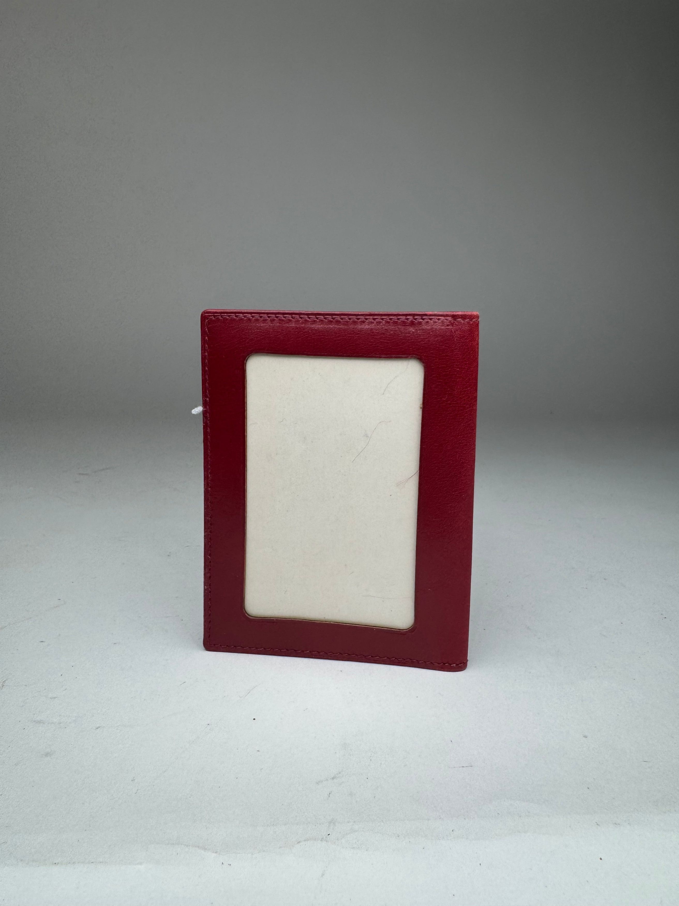 Celine Vintage Paris Leather Card Holder Dark Red Size ONE SIZE - 3 Thumbnail