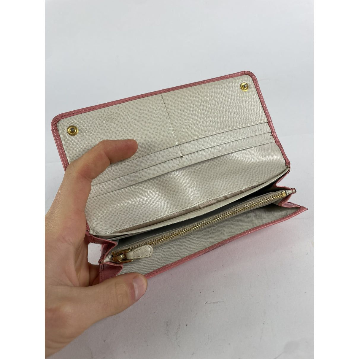 Prada Pink Leather Wallet Size ONE SIZE - 3 Thumbnail