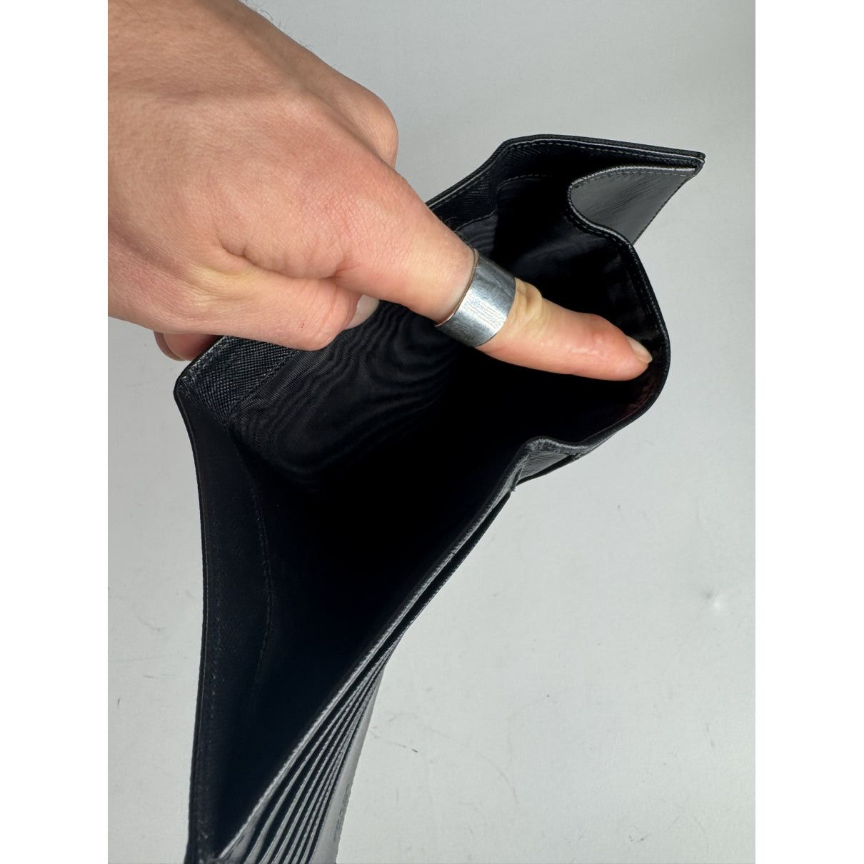 Prada Tessuto Black Leather Wallet Size ONE SIZE - 5 Thumbnail