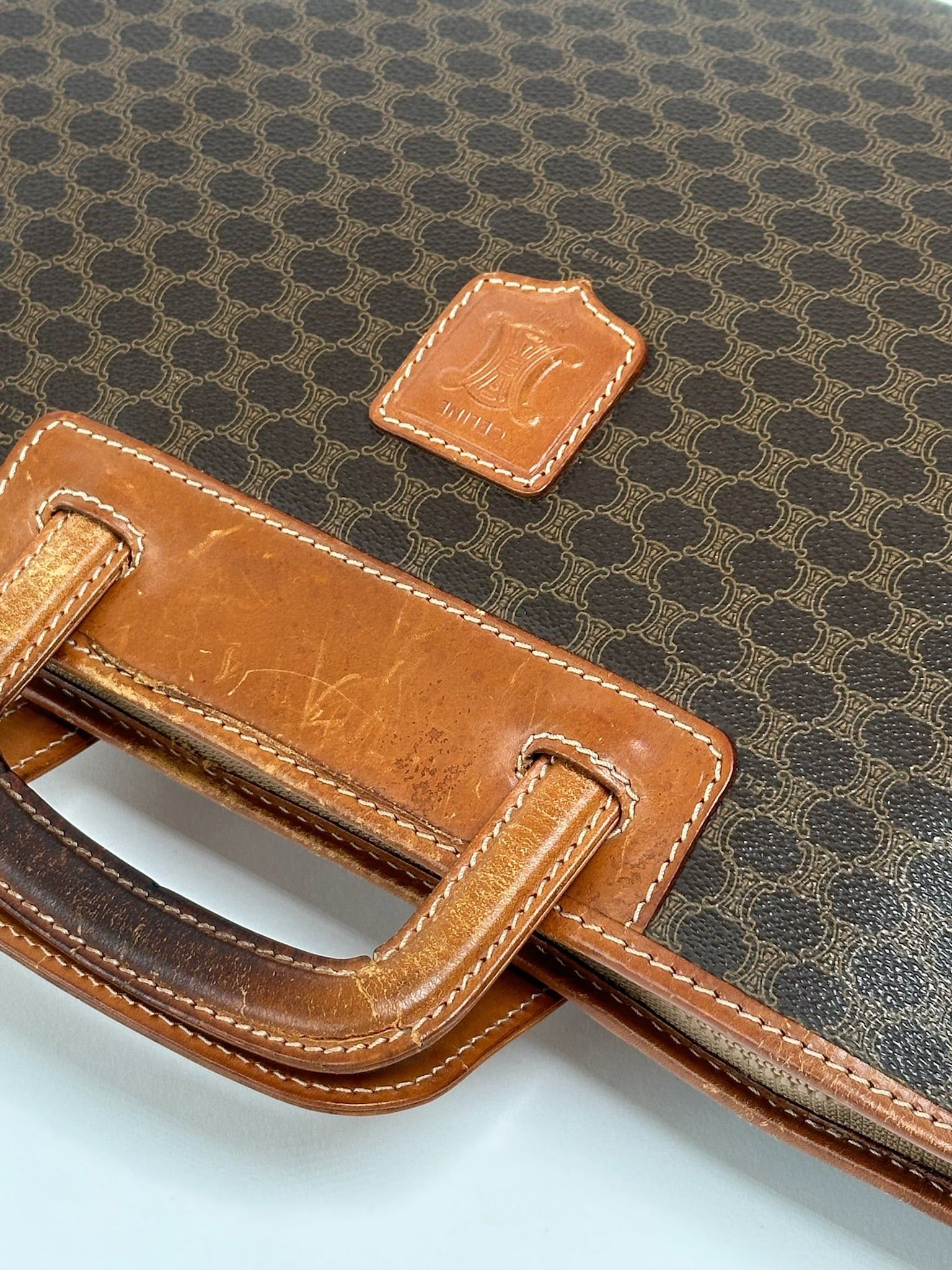 Celine Vintage Monogram leather Suitcase brown Size ONE SIZE - 11 Thumbnail