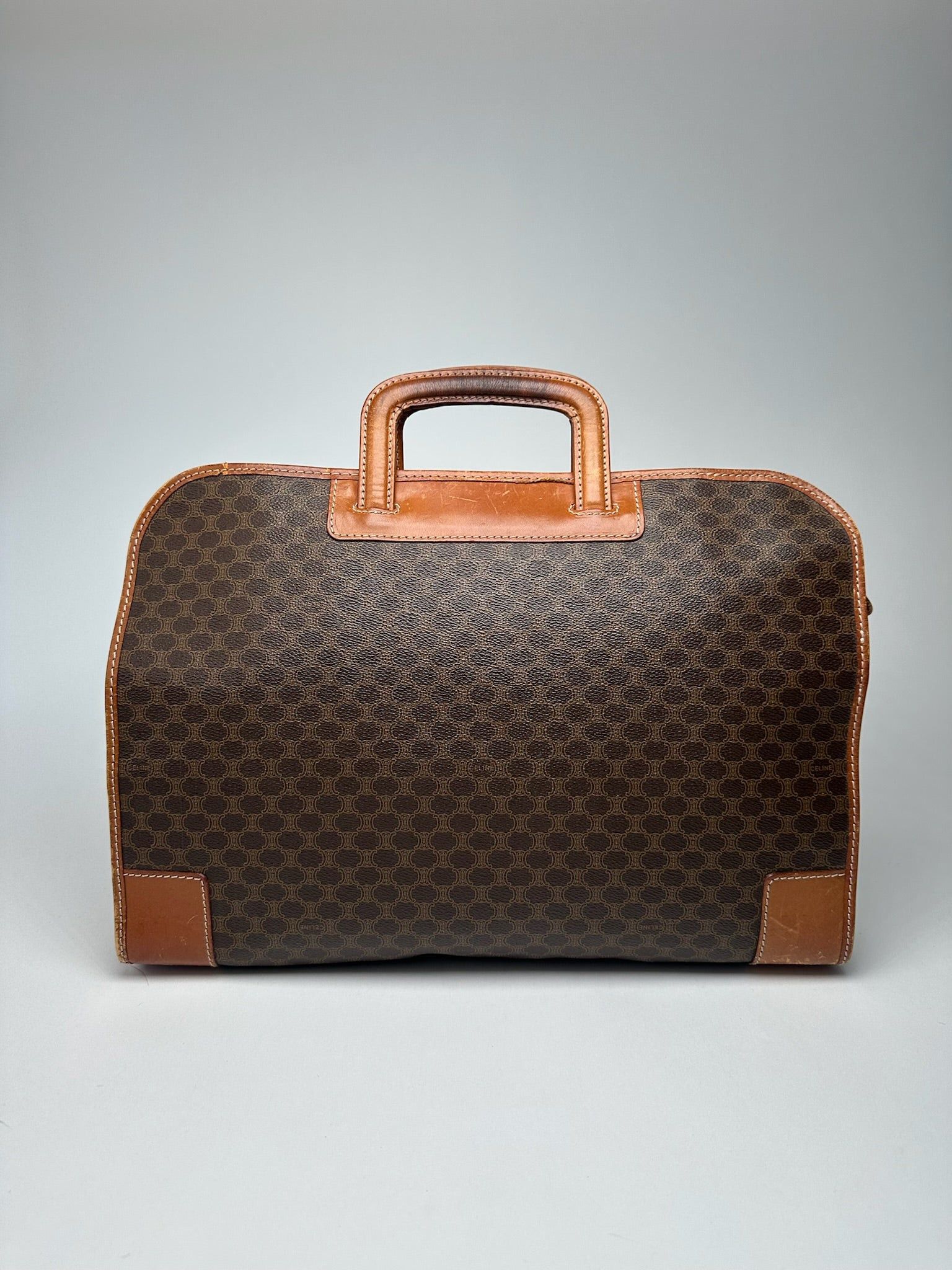 Celine Vintage Monogram leather Suitcase brown Size ONE SIZE - 2 Thumbnail