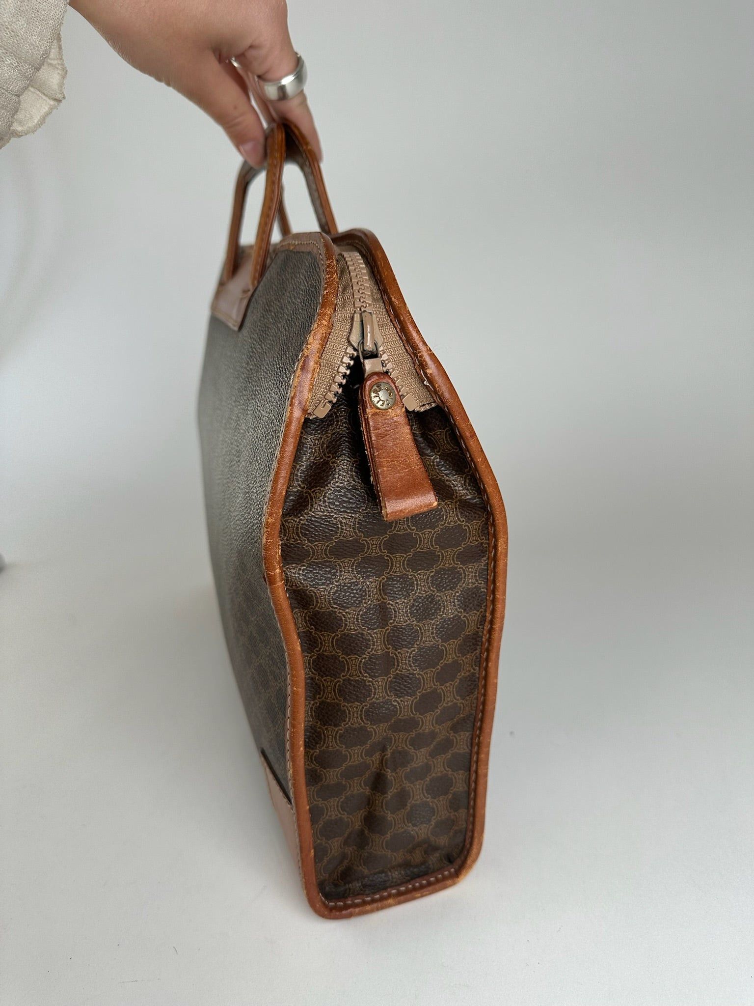 Celine Vintage Monogram leather Suitcase brown Size ONE SIZE - 6 Thumbnail