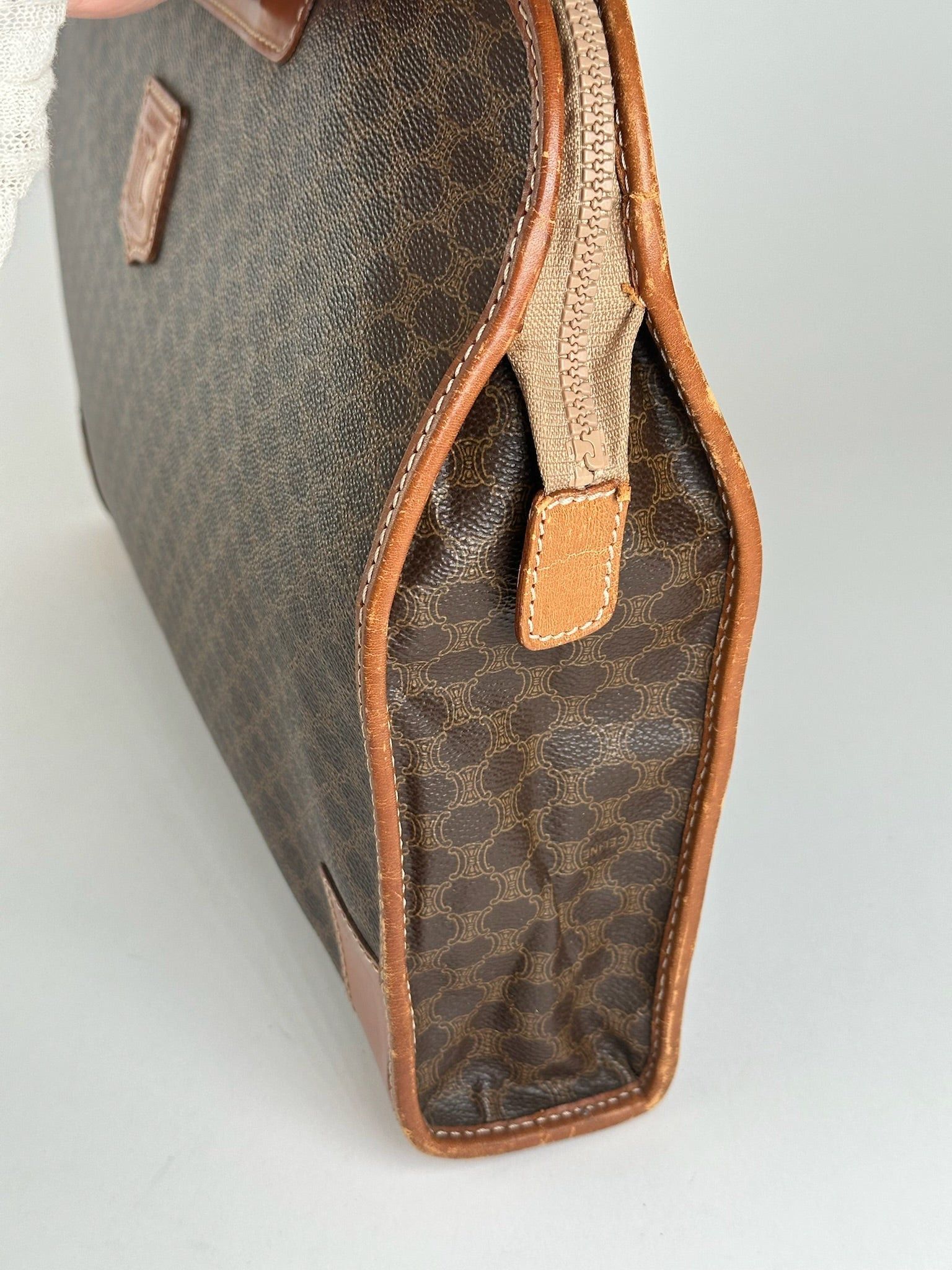 Celine Vintage Monogram leather Suitcase brown Size ONE SIZE - 7 Thumbnail