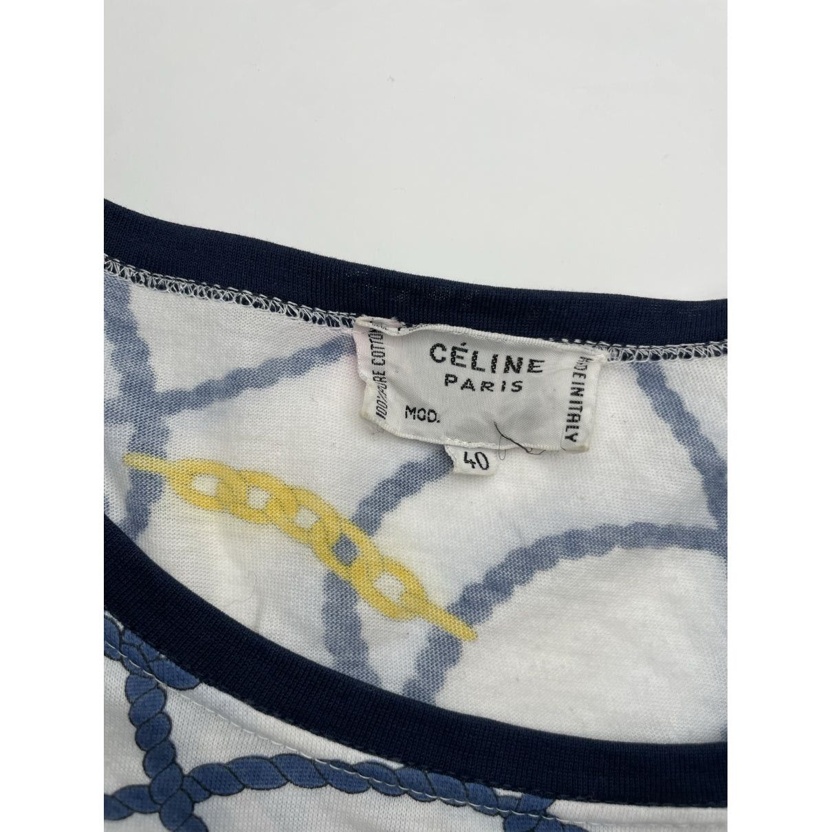 Celine Multicolour Cotton Top Size L / US 10 / IT 46 - 4 Thumbnail