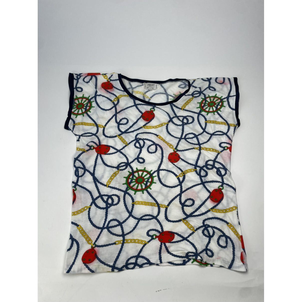 Celine Multicolour Cotton Top Size L / US 10 / IT 46 - 2 Thumbnail