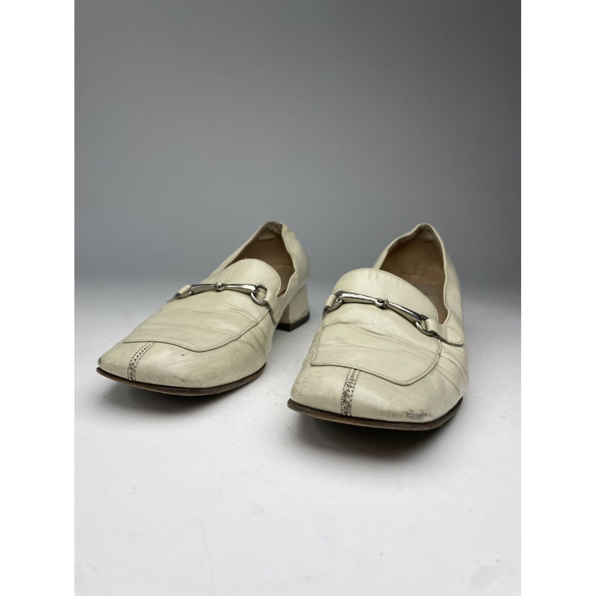 Celine Triomphe White Leather Flat Size US 6 / IT 36 - 3 Thumbnail