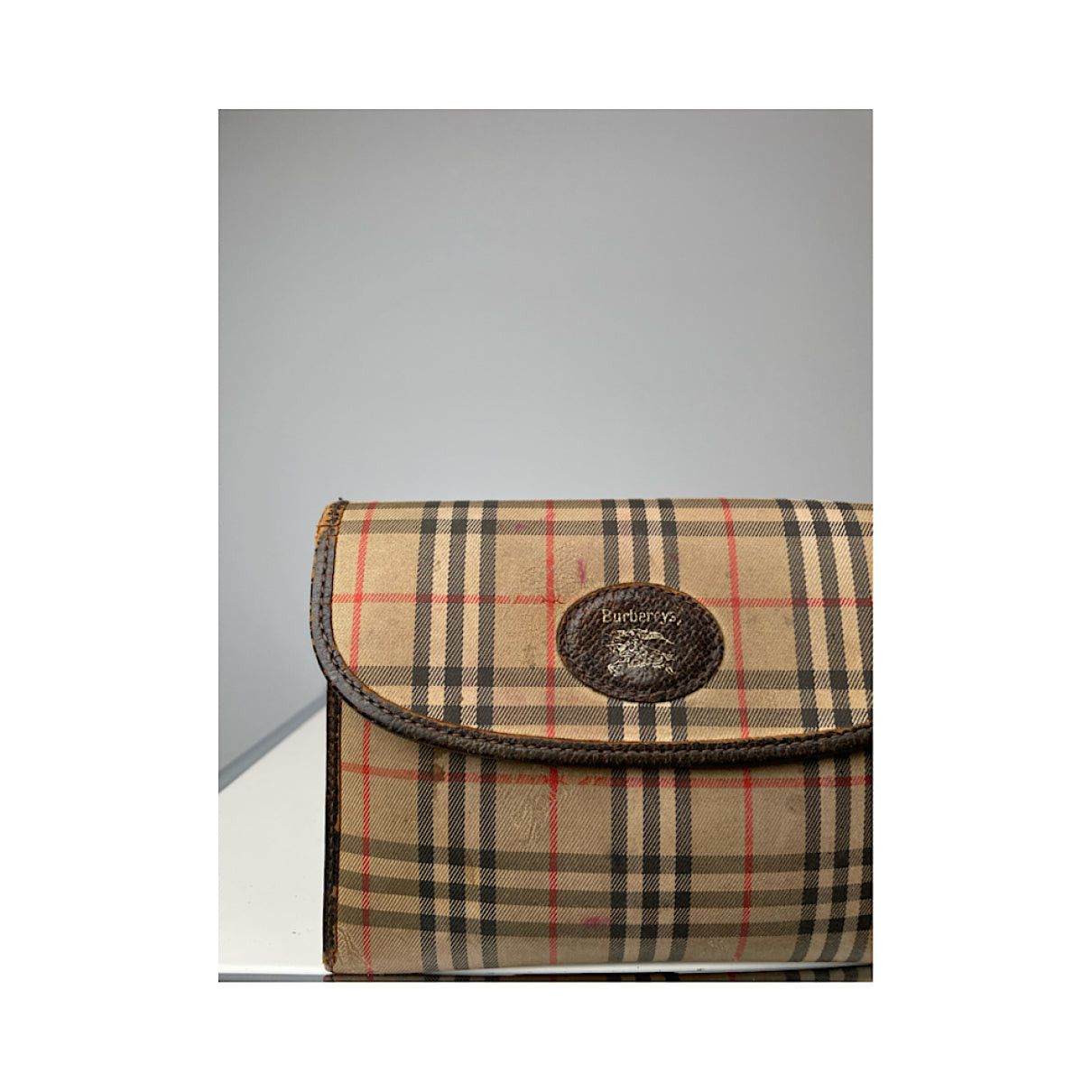 Burberry Beige Cotton Clutch Bag Size ONE SIZE - 4 Thumbnail