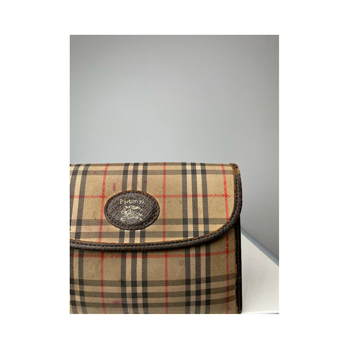 Burberry Beige Cotton Clutch Bag Size ONE SIZE - 3 Thumbnail