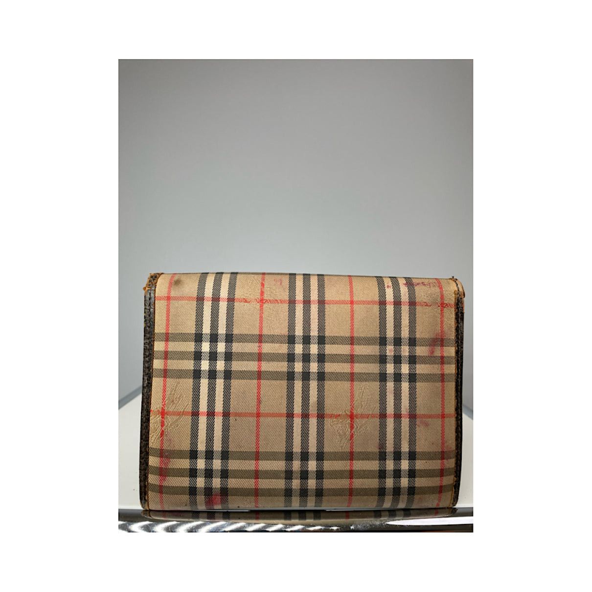 Burberry Beige Cotton Clutch Bag Size ONE SIZE - 2 Thumbnail