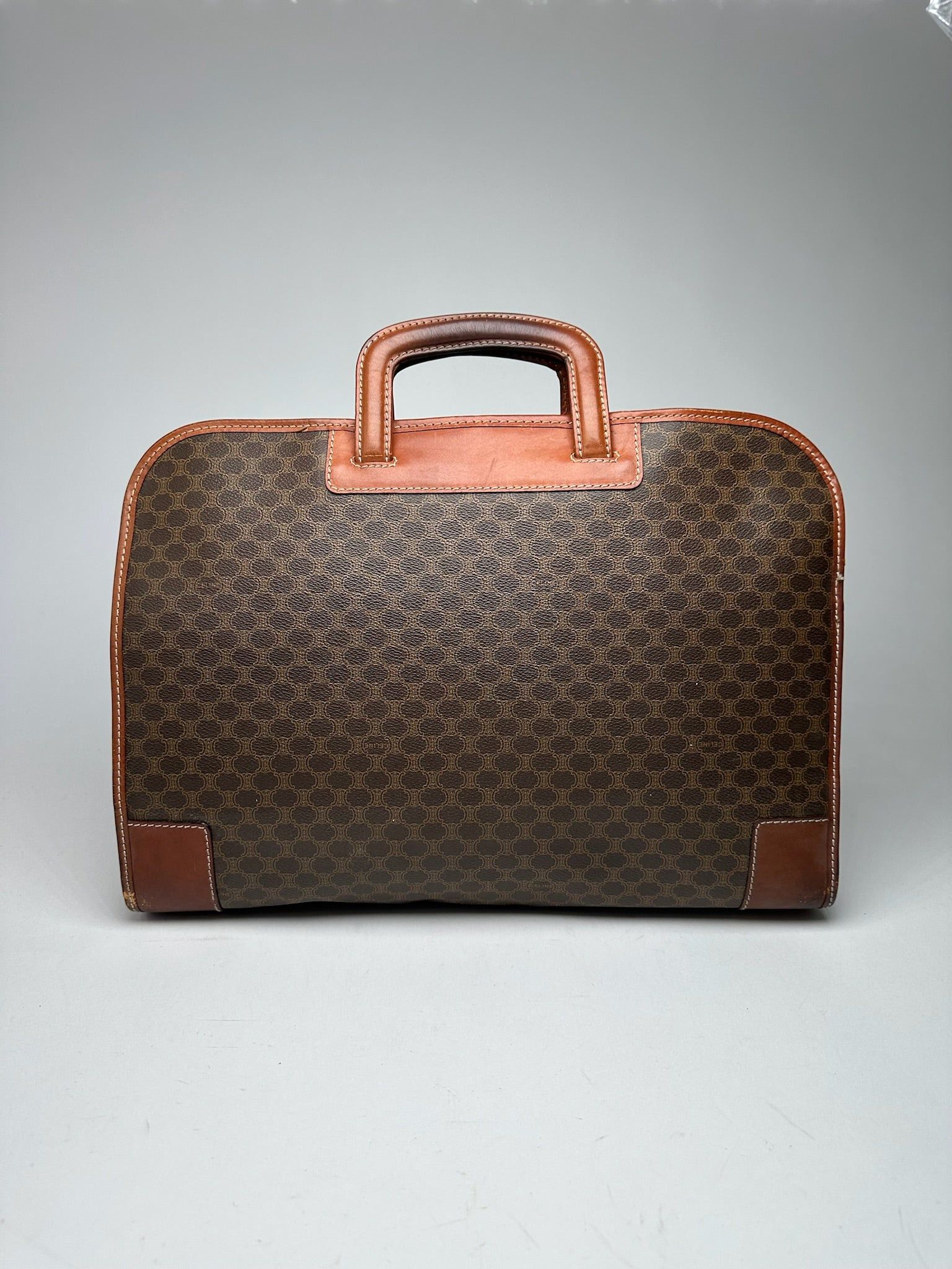 Celine Vintage Paris Leather monogram briefcase brown Size ONE SIZE - 2 Thumbnail