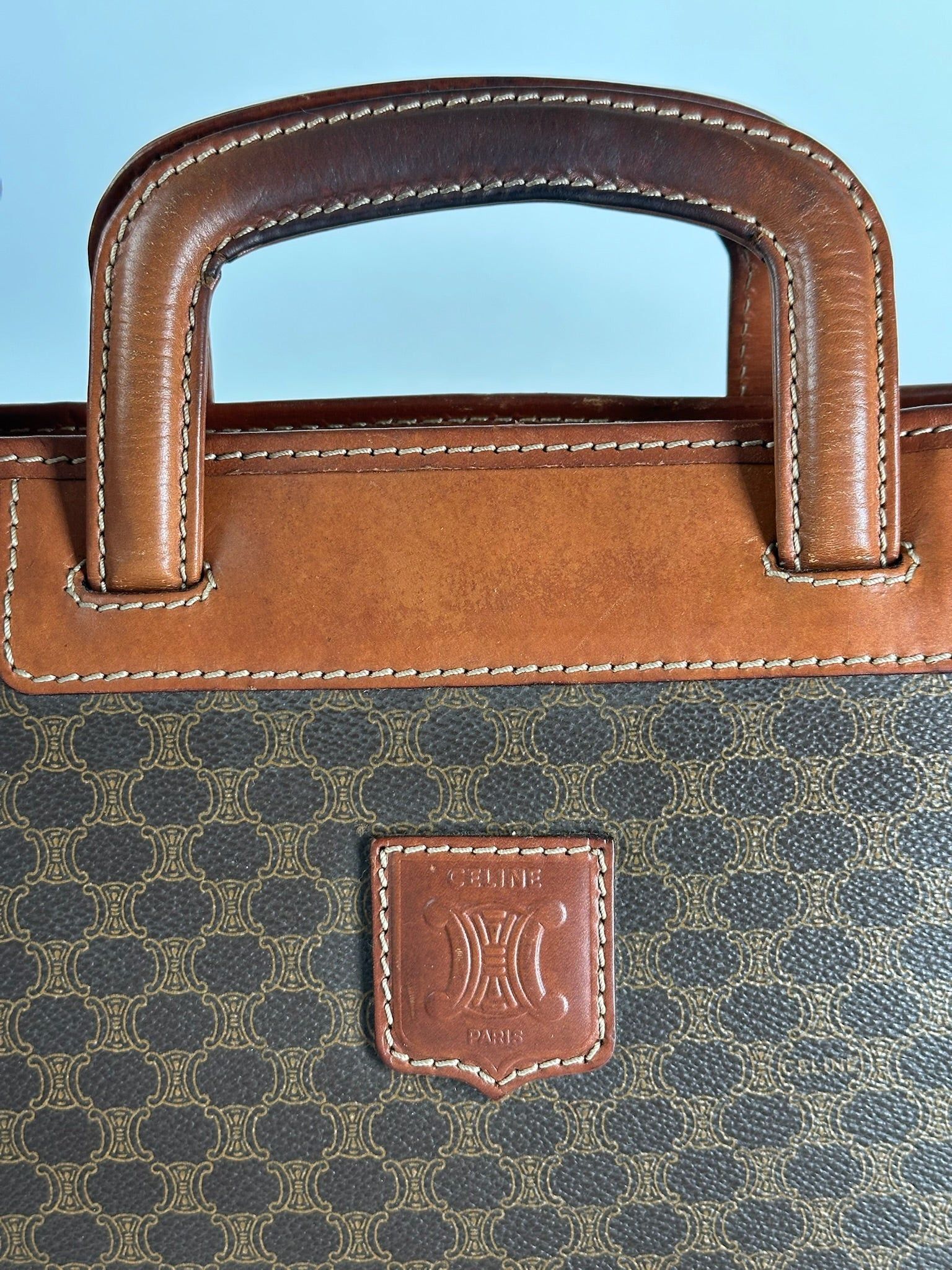 Celine Vintage Paris Leather monogram briefcase brown Size ONE SIZE - 8 Thumbnail