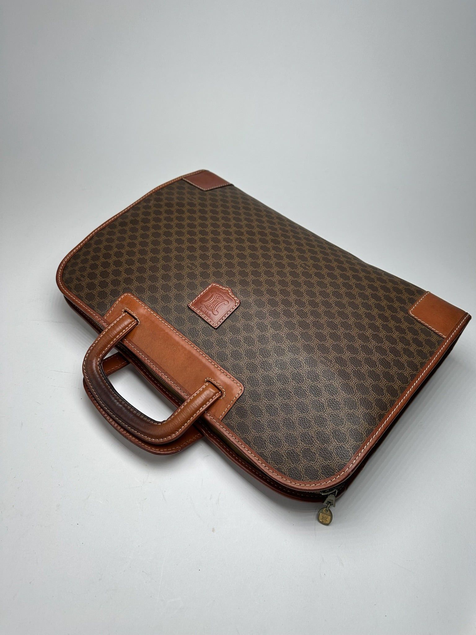 Celine Vintage Paris Leather monogram briefcase brown Size ONE SIZE - 9 Thumbnail