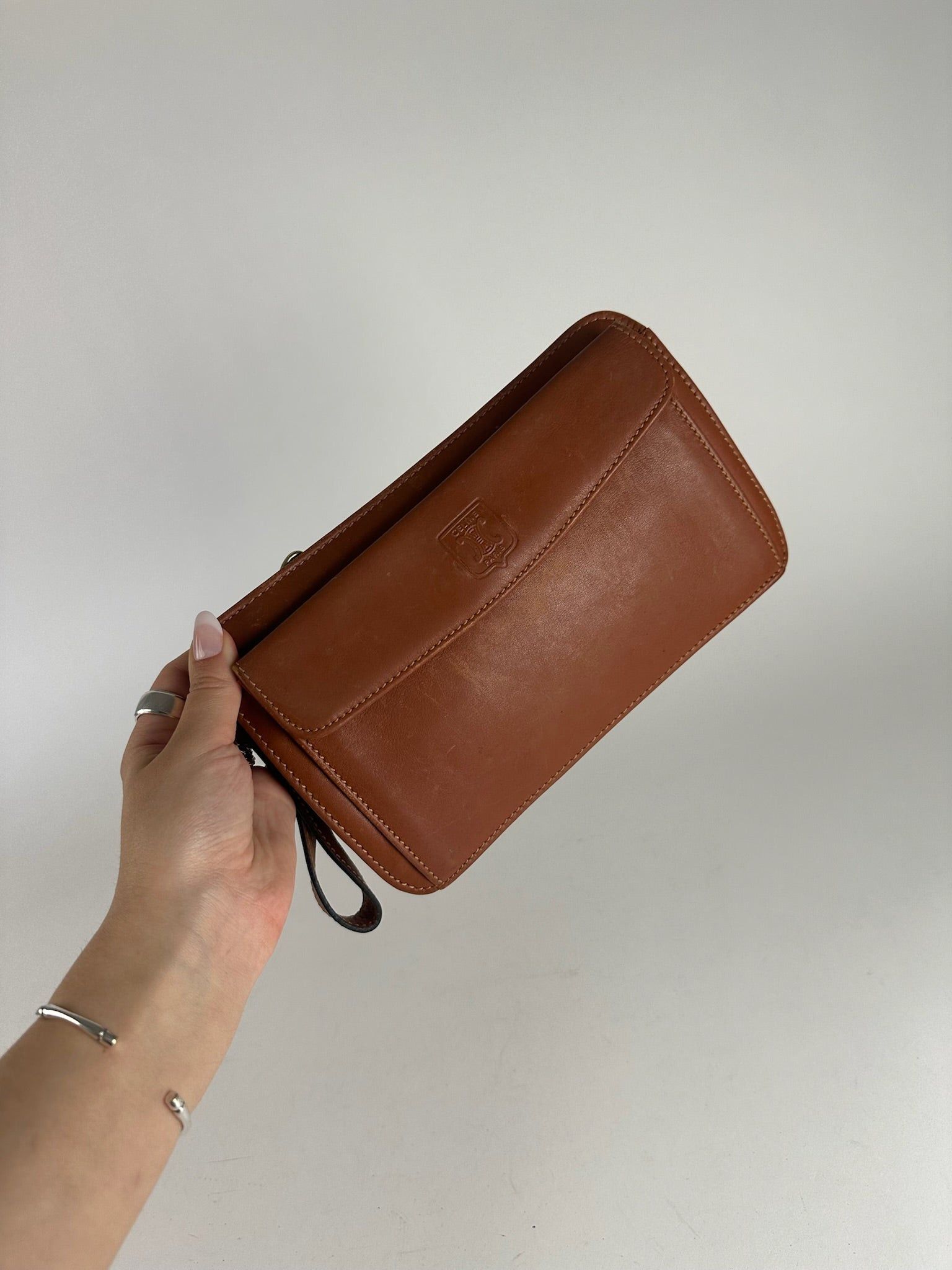 Celine Vintage Paris leather clutch brown Size ONE SIZE - 9 Thumbnail