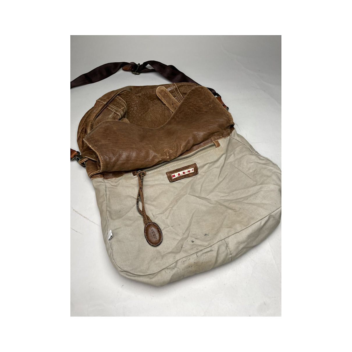 Marni Tuk Brown Leather Handbag Size ONE SIZE - 3 Thumbnail