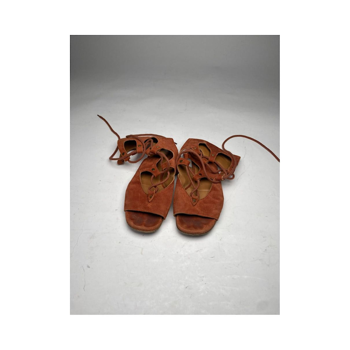 Chloe Chloé Victoria Orange Leather Sandal Size US 5 / IT 35 - 4 Thumbnail