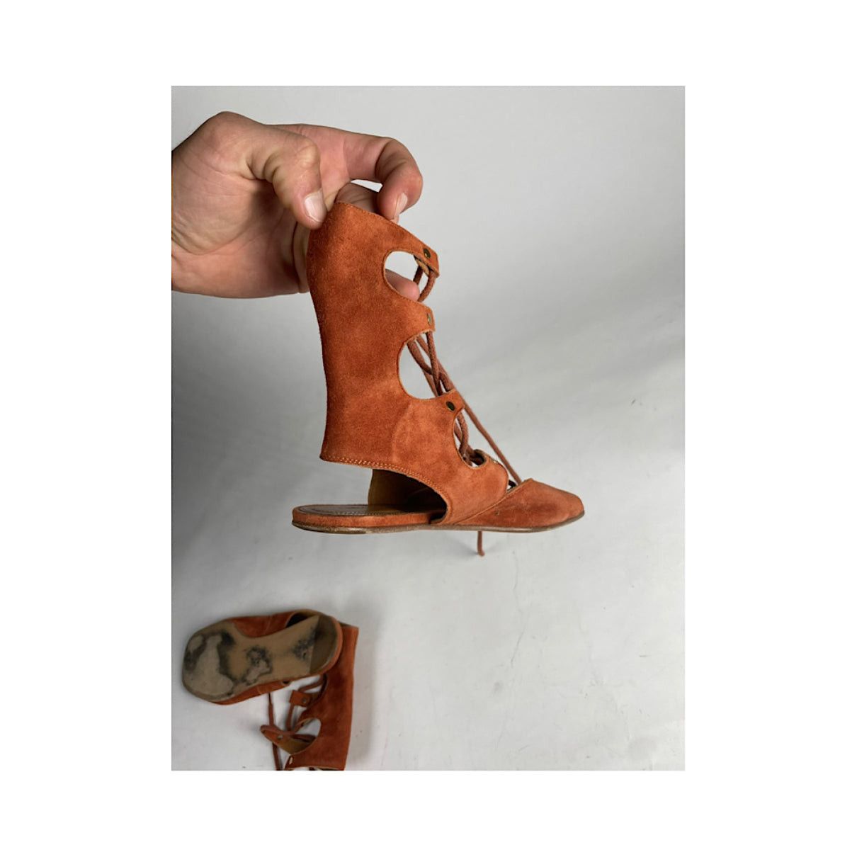 Chloe Chloé Victoria Orange Leather Sandal Size US 5 / IT 35 - 5 Thumbnail