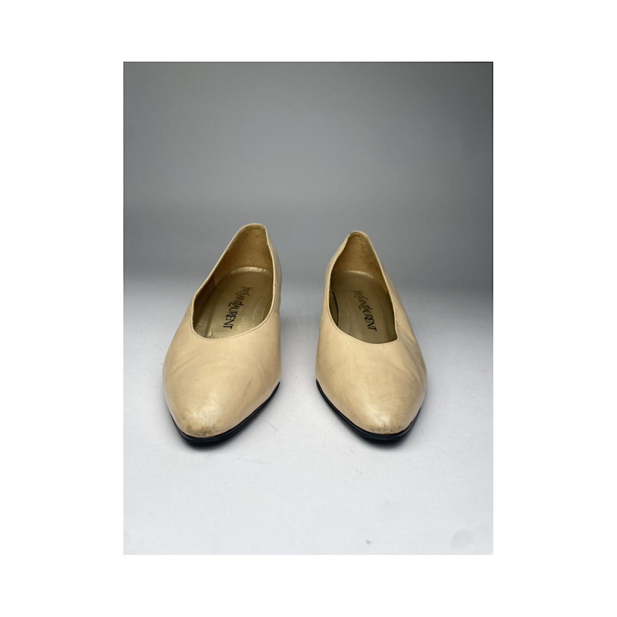 Yves Saint Laurent Beige Leather Heel Size US 4 / IT 34 - 4 Thumbnail